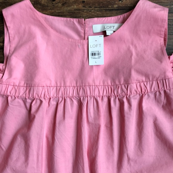 Loft Off the Shoulder Pink Blouse - Picture 2 of 7